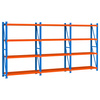 Regał magazynowy 4-półkowy Mega-M FORTIS LIGHT H-200 cm L-585 cm G-60 cm zestaw (3 moduły) N