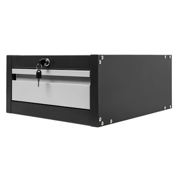 Szafka narzędziowa Mega-M do stołów warsztatowych 1 szuflada S-37 cm x G-48,6 cm x H-19 cm system 01 grafit/front szary N