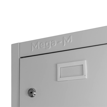 Szafka skrytkowa śniadaniowa BHP Mega-M 10 skrytek 32,5x30x180 cm szara