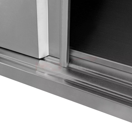 Zlew gastronomiczny spawany dwukomorowy z szafką Mega-M 100x60x85 cm stal nierdzewna