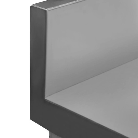 Stół ze stali nierdzewnej narożny z szafką Mega-M S-100 cm G-60 cm H-85 cm N