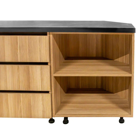 Lada sklepowa sprzedażowa impulsowa Mega-M H-113 cm L-290 cm G-60 cm dąb amerykański