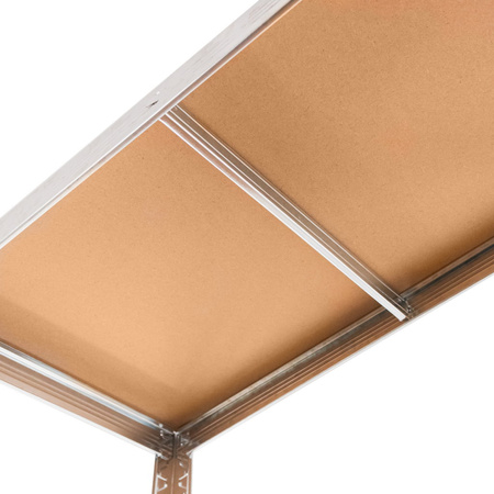 Regał magazynowy Mega-M BASIC H-205 cm L-100 cm G-40 cm 5 półek z MDF 4 mm 175 kg ocynk