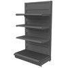 Regał sklepowy przyścienny Mega-M Basic H-165 cm L-103 cm G-50/3x40 cm (GC-58 cm) antracyt moduł bazowy N