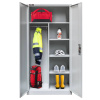 Szafa gospodarcza socjalna Mega-M 2-drzwiowa z półkami S-90 cm szara