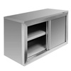 Szafka wisząca ze stali nierdzewnej z drzwiami przesuwnymi Mega-M S-100 cm G-40 cm H-60 cm N