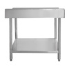 Stół gastronomiczny ze stali nierdzewnej przyścienny z półką Mega-M STANDARD 120x70x85 cm