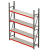 Regał magazynowy 4-półkowy Mega-M FORTIS H-200 cm L-267 cm G-40 cm moduł bazowy N
