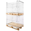 Gitterbox nadstawka paletowa z obramowaniem S-120 cm G-80 cm H-90 cm oczko 6x10 cm otwierany dłuższy bok ocynk N