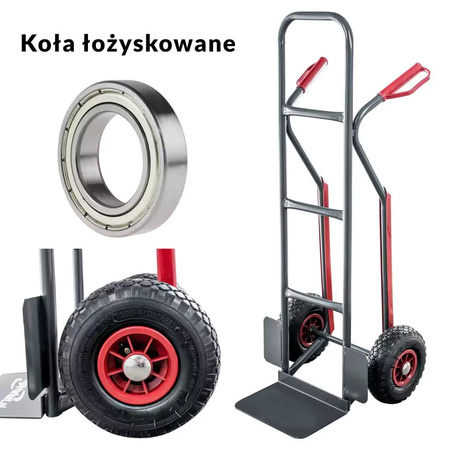 Wózek transportowy magazynowy młynarka taczkowy Mega-M TM285 z płozami