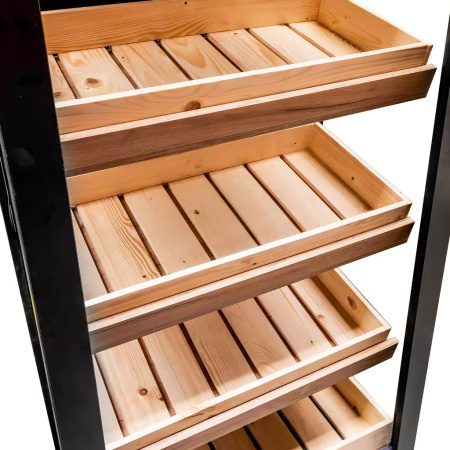 Regał na wino Mega-M H-205 cm L-86.5 cm G-58.5 cm czarny/dąb kraft