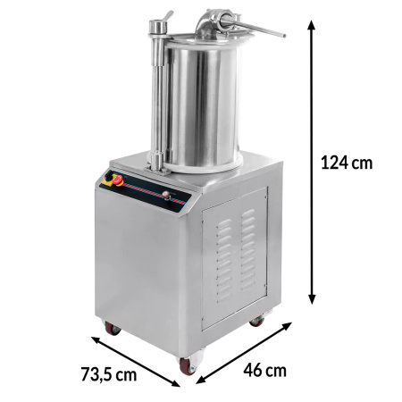 Nadziewarka do kiełbas hydrauliczna Mega-M 35 L wydajność 600 kg/h moc 1100 W