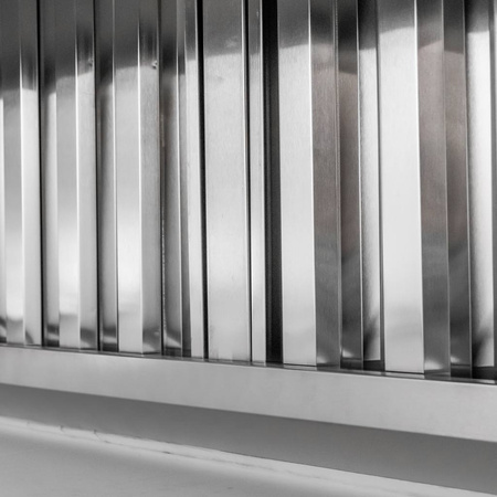 Okap gastronomiczny skrzyniowy z łapaczem tłuszczu Mega-M 200x100x50 cm stal nierdzewna