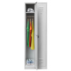 Szafka ubraniowa BHP Mega-M J-60 2 drzwiowa szara S-60 cm G-50 cm H-180 cm skręcana N