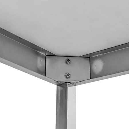 Stół gastronomiczny ze stali nierdzewnej przyścienny z półką Mega-M 180x60x85 cm