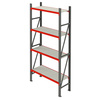 Regał metalowy magazynowy 4-półkowy Mega-M FORTIS H-240 cm L-167 cm G-60 cm moduł bazowy