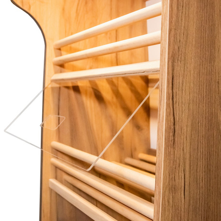 Regał na pieczywo H-200 cm L-60 cm G-50 cm plexi oświetlenie LED dąb kraft