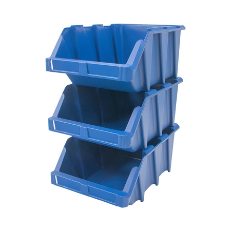 Pojemnik magazynowy Mega-M kuweta warsztatowa L plastikowa 220x355x150 mm niebieski (pakiet 10 szt.) N