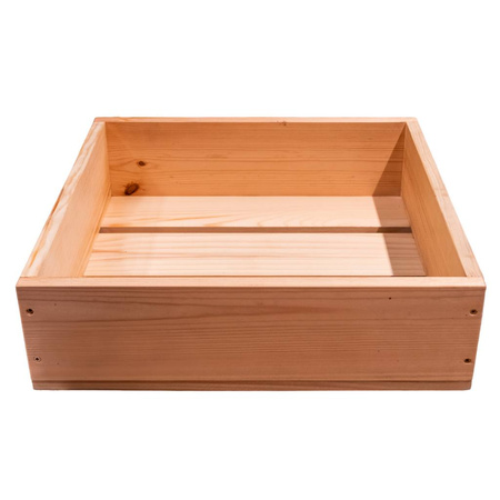 Skrzynka drewniana na pieczywo warzywa owoce Mega-M L-40 cm G-37 cm H-11 cm