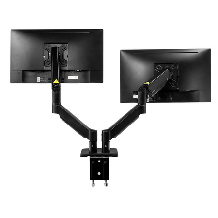 Uchwyt na monitor do biurka FURVERO HK005 13-27" 2 regulowane ramiona sprężyna gazowa czarny