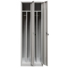 Szafka ubraniowa BHP Mega-M J-60 2 drzwiowa z przegrodami szara S-60 cm G-50 cm H-180 cm skręcana N