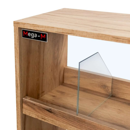 Witryna na cukierki przeszklona Mega-M H- 127 cm L- 106 cm G- 30 cm dąb kraft / czarny N