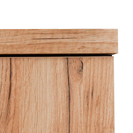 Szafka biurowa na segregatory Mega-M H-200 cm L-60 cm G-40 cm dąb kraft/czarny