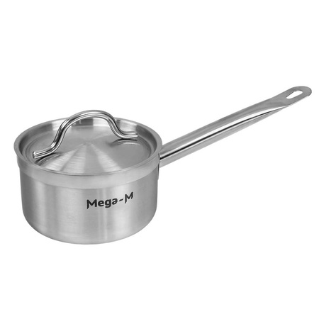 Rondel gastronomiczny wysoki z pokrywką Mega-M PRO 1,3l śr. 14 cm x h 8,5 cm N