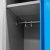 Szafka BHP ubraniowa Mega-M pracownicza 2-drzwiowa S-60 cm szara/niebieski front