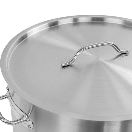 Garnek ze stali nierdzewnej wysoki z pokrywką Mega-M STANDARD 50L 40x40 cm