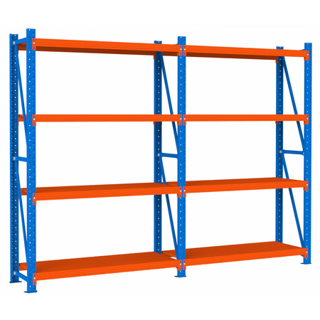 Regał magazynowy 8-półkowy Mega-M FORTIS LIGHT H-200 cm L-392.5 cm G-60 cm