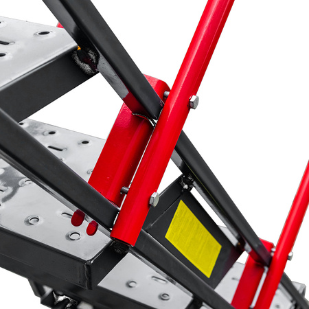 Drabina magazynowa przejezdna pomost magazynowy Mega-M H 204 cm 8 stopni hamulec schodkowy