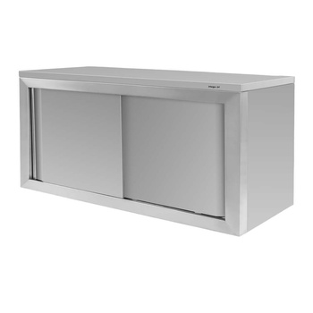 Szafka wisząca ze stali nierdzewnej z drzwiami przesuwnymi Mega-M S-120 cm G-40 cm H-60 cm N