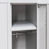 Szafka ubraniowa BHP Mega-M J-90 3 drzwiowa szara S-90 cm G-50 cm H-180 cm skręcana N