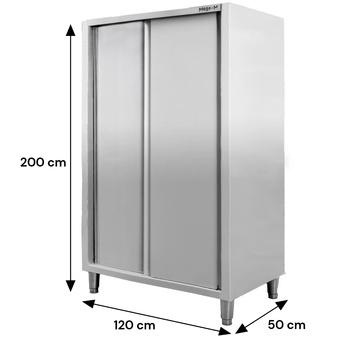 Szafa gastronomiczna Mega-M 2-drzwiowa 120x50x200 cm stal nierdzewna