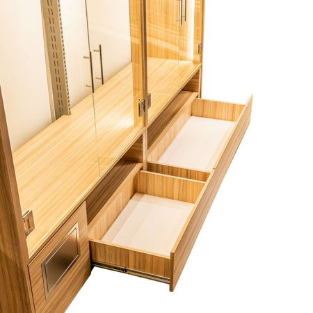 Regał na pieczywo przeszklony oświetlenie LED Mega-M H-193 cm L-257 cm G-62 cm Coco Bolo