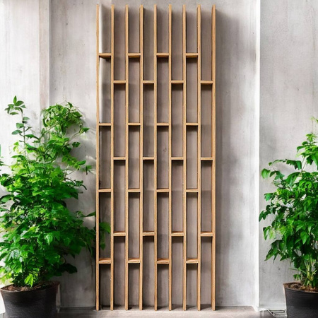 Lamel sufitowy/ścienny podwieszany modułowy Mega-M H-250 cm L-96 cm G-10 cm dąb kraft