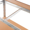 Regał magazynowy Mega-M Basic H-205 cm L-100 cm G-40 cm 5 półek z MDF 4 mm (175kg) ocynk N