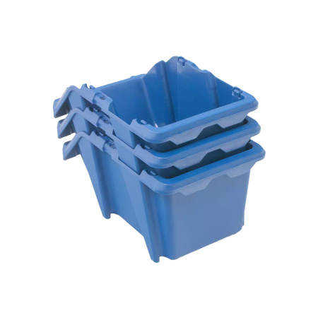 Pojemnik magazynowy Mega-M kuweta warsztatowa M plastikowa 200x300x130 mm niebieski (pakiet 5 szt.) N