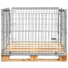 Gitterbox nadstawka paletowa z obramowaniem S-120 cm G-80 cm H-90 cm oczko 6x10 cm otwierany obustronnie ocynk N