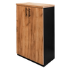 Szafka biurowa na segregatory Mega-M H- 120 cm L- 70 cm G- 35 cm czarny / front dąb kraft K003 N