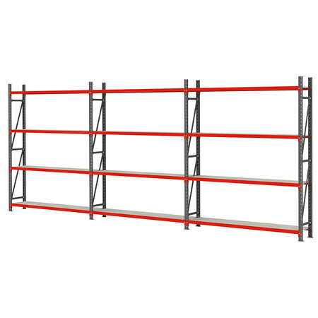 Regał magazynowy 12-półkowy Mega-M FORTIS H-240 cm L-784 cm G-40 cm