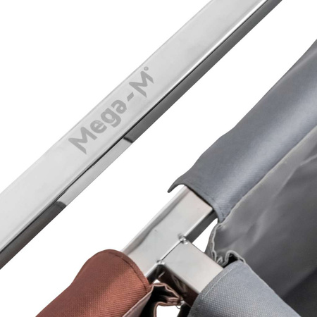 Wózek hotelowy na pranie 2-komory Mega-M 90x65x85 cm szaro-brązowy