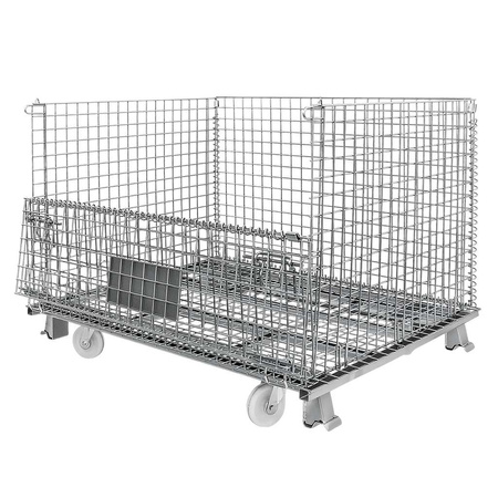 Pojemnik siatkowy gitterbox z kołami Mega-M 120x100x89 cm kosz metalowy składany