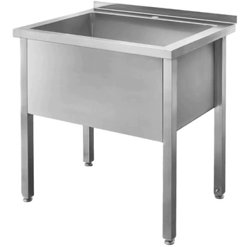 Basen gastronomiczny spawany jednokomorowy Mega-M 80x60x85 cm stal nierdzewna