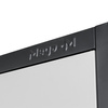 Szafa biurowa metalowa na dokumenty Mega-M WENUS przeszklone drzwi 2 szuflady S-90 cm G-40 cm H-185 cm grafitowa szary front