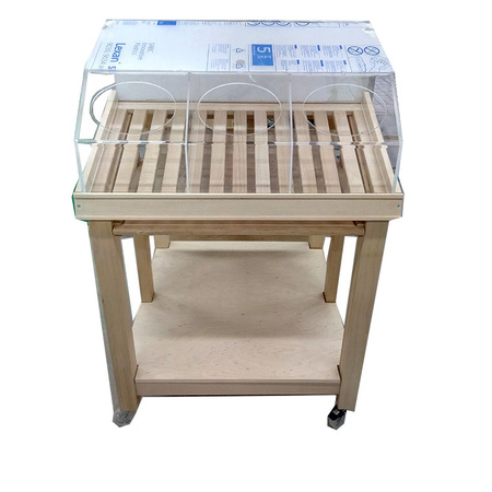 Regał na pieczywo ekspozytor na bułki Mega-M T H- 124 cm L- 80 cm G- 80 cm N